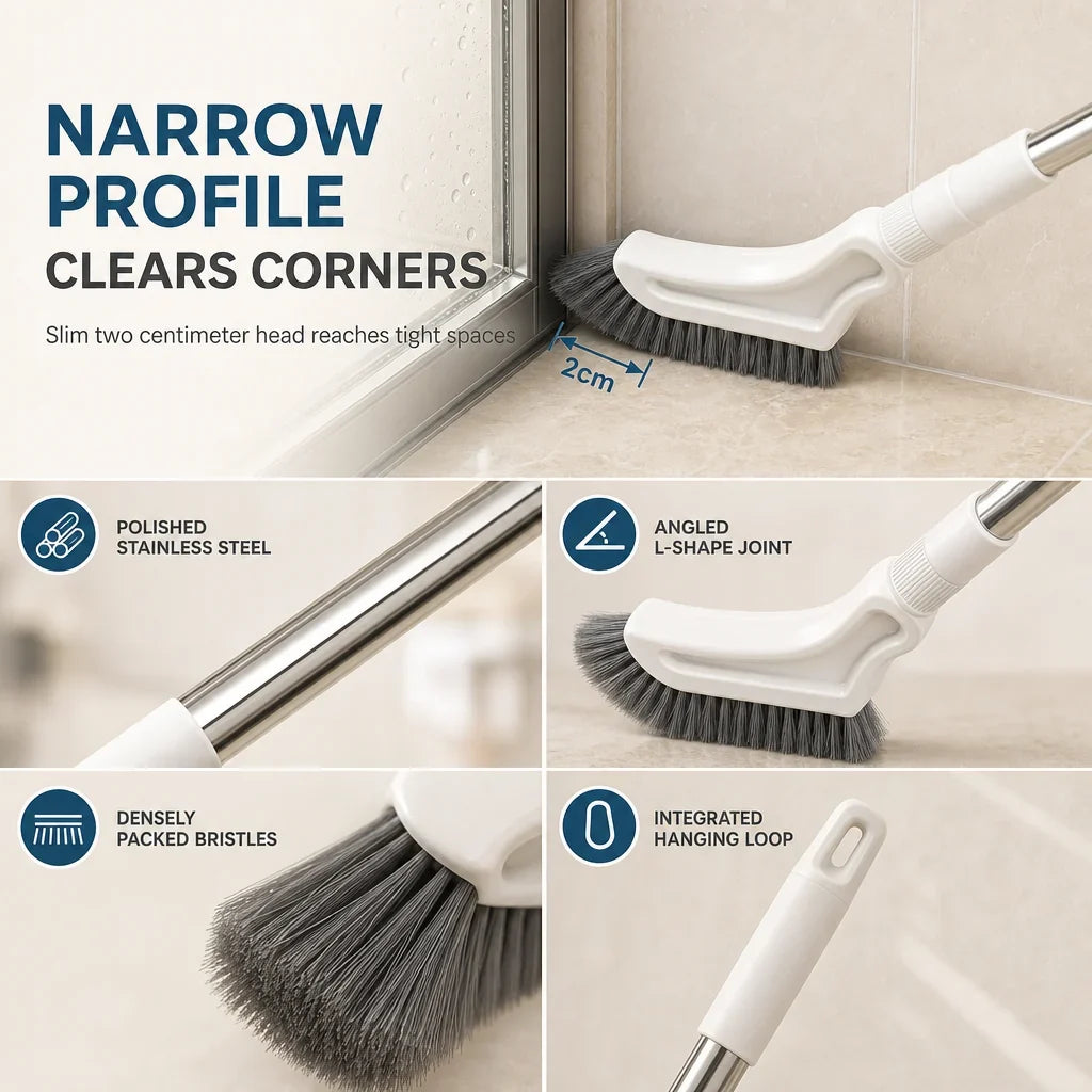Mira Floor Scrub Brush | Extendable Long Handle, Durable Bristles for Deep Cleaning 5