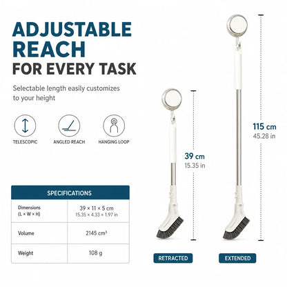 Mira Floor Scrub Brush | Extendable Long Handle, Durable Bristles for Deep Cleaning 7