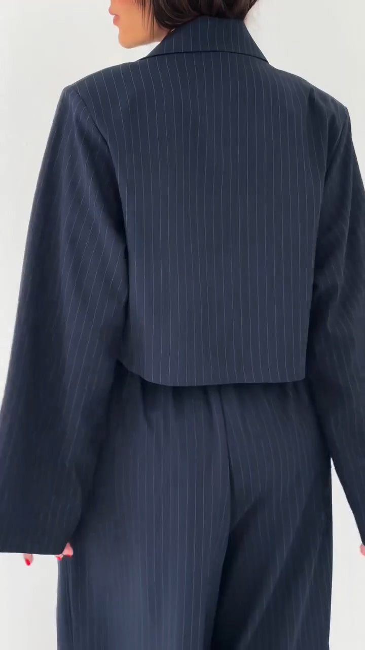 Mira Jumpsuit with Jacket Set | Structured Blazer, Wide-Leg Trousers 3