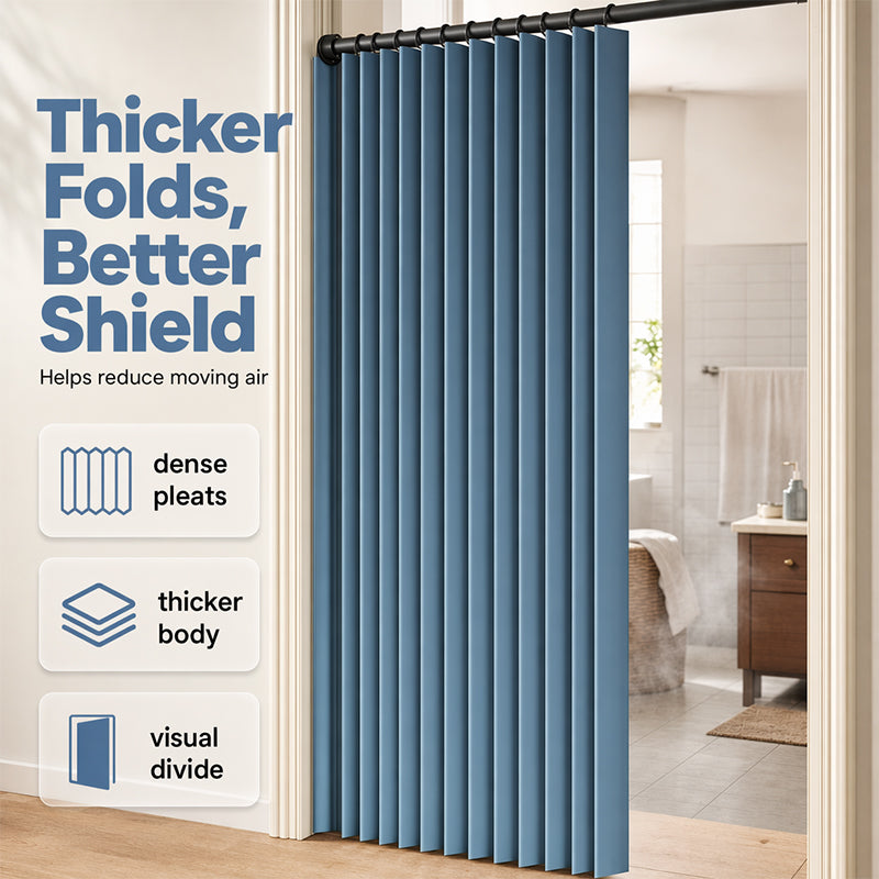 Mira Magnetic Door Curtain | No-Drill, Light Blocking, Accordion Design 1