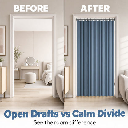Mira Magnetic Door Curtain | No-Drill, Light Blocking, Accordion Design 2