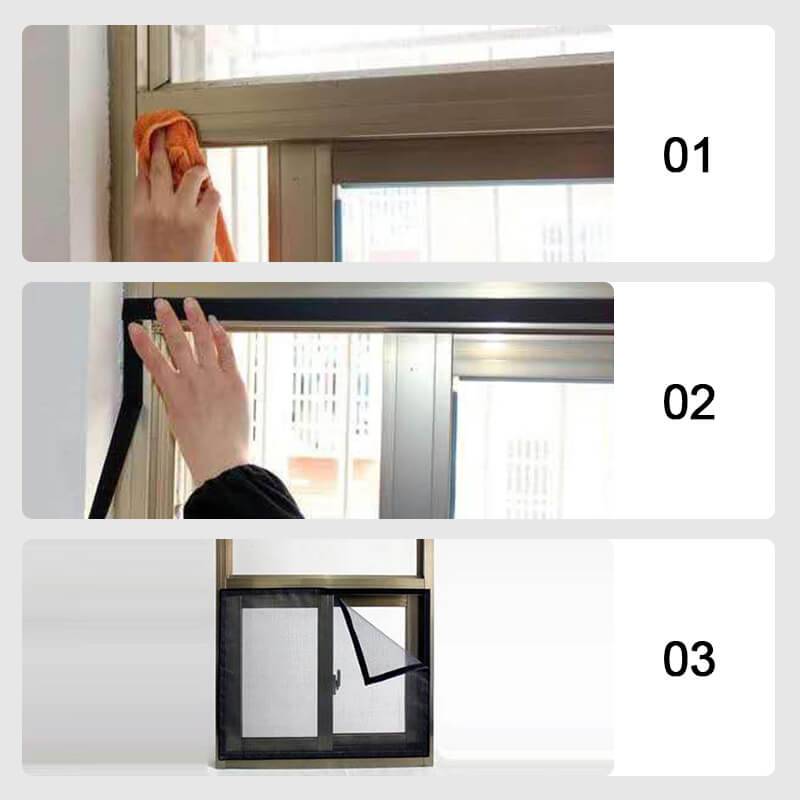 Mira Mosquito Screen | Self-Adhesive Fire-Retardant Insect Net for Windows 6