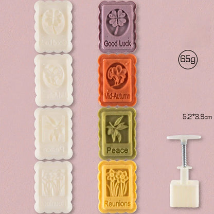 Mistral Mooncake Mold Set | Hand Press, Food-Grade PET, 27 Intricate Stamps 10
