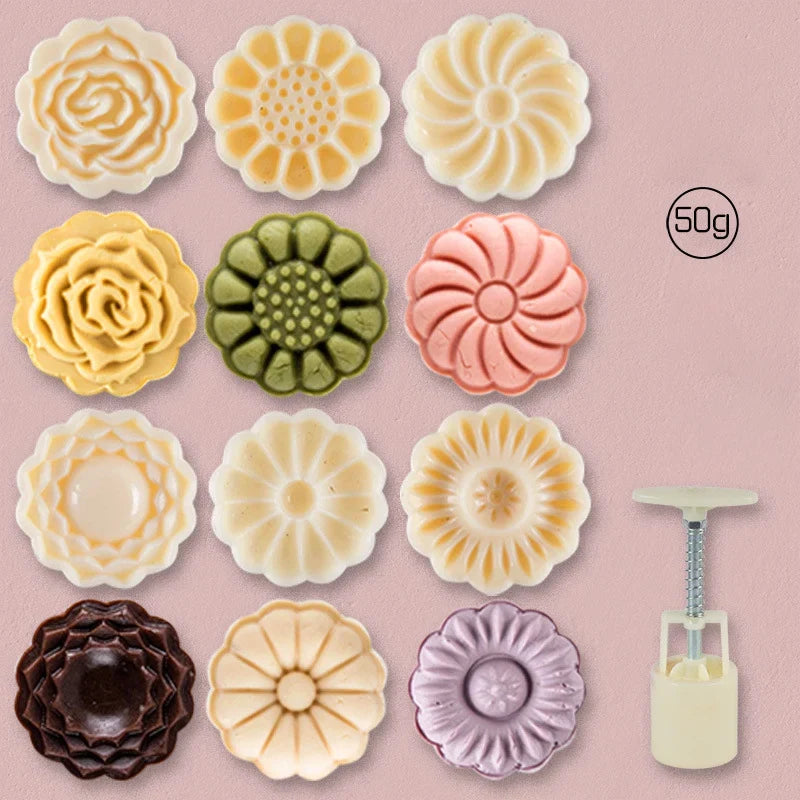Mistral Mooncake Mold Set | Hand Press, Food-Grade PET, 27 Intricate Stamps 8