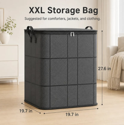 Nexa Storage Bin | Large Capacity Fabric Organizer with Zipper Closure 0