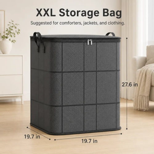 Nexa Storage Bin | Large Capacity Fabric Organizer with Zipper Closure 0