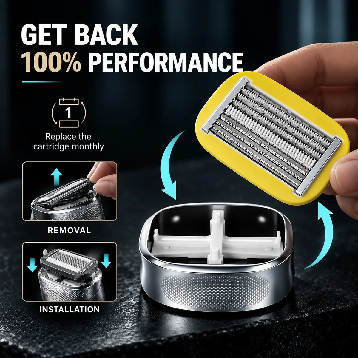 Nexo Bald Head Shaver | High-Precision Blades, Ergonomic Design 3