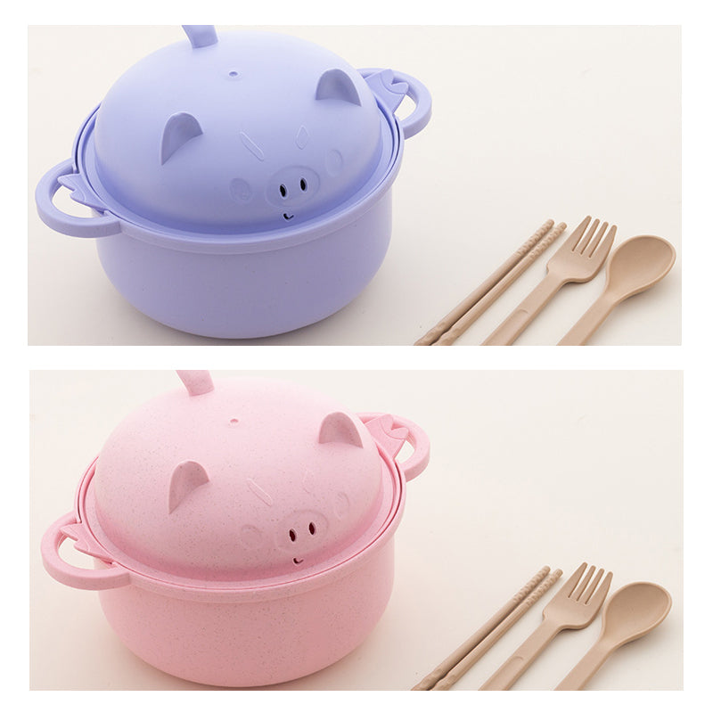 Noodle Bowl Set | 1300ml with Lid and Cutlery 10