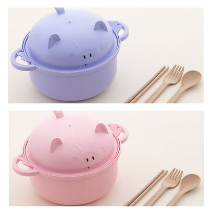 Noodle Bowl Set | 1300ml with Lid and Cutlery 10