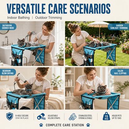 Pavo Pet Grooming Bed | 2-in-1 Foldable, Breathable Support 5