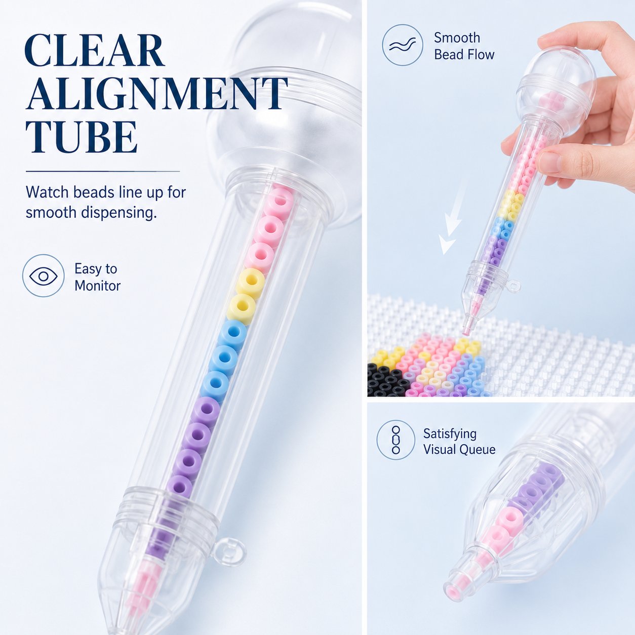 Pivo Bead Dispenser Pen | Push-Type, Holds 600 Beads 3