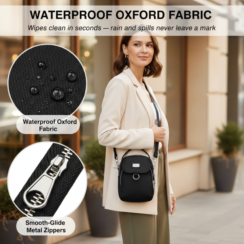 Porteva Crossbody Bag | Waterproof, Multi-Pocket Design for Women 3