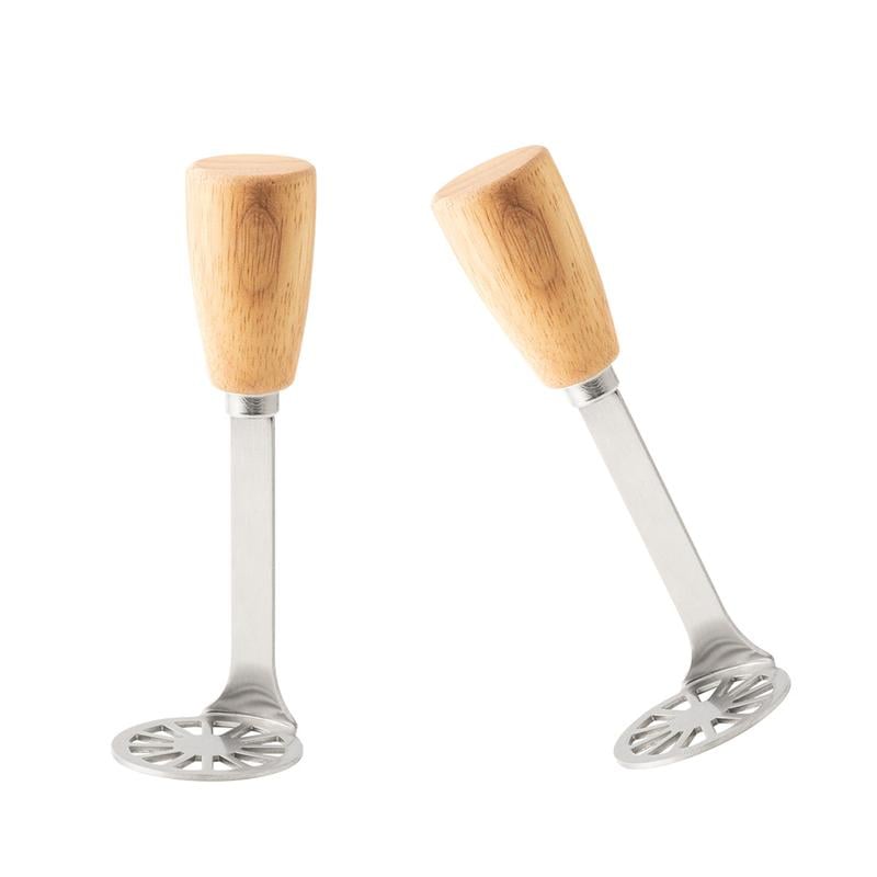 PuraMasher Potato Masher | Stainless Steel, Ergonomic Wooden Grip 4
