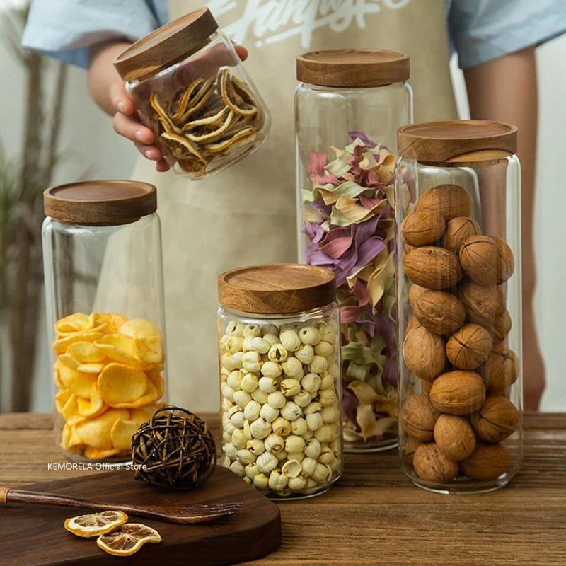 Pura Seal Canister | Airtight Glass with Wooden Lid 7