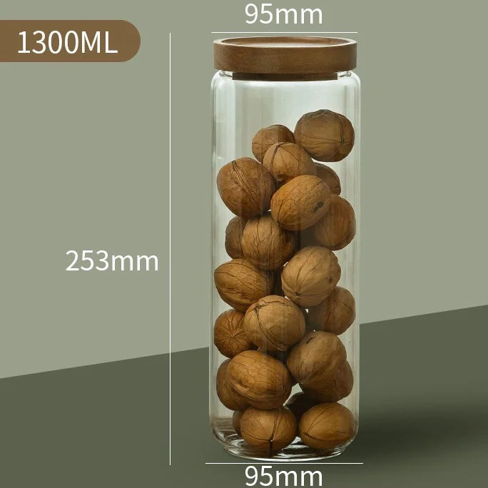 Pura Seal Canister | Airtight Glass with Wooden Lid 9