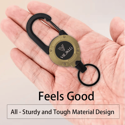 Raptor Keychain | Multifunctional Retractable Carabiner, Heavy-Duty Stainless Steel 1