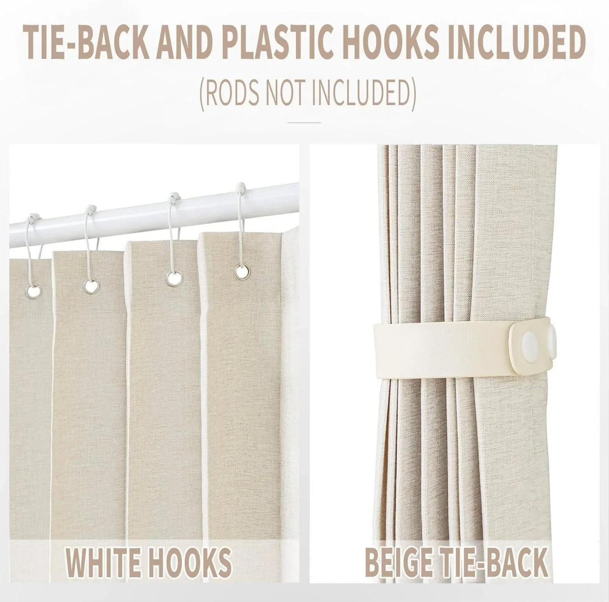 Rivara Room Divider Drapes | Elegant Pleated Folding Curtain for Doorways 5