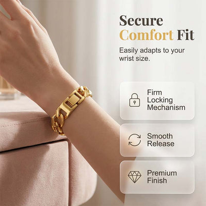 Sera Square Dial Women's Watch | Rhinestone Accents, Chain-Link Bracelet 6