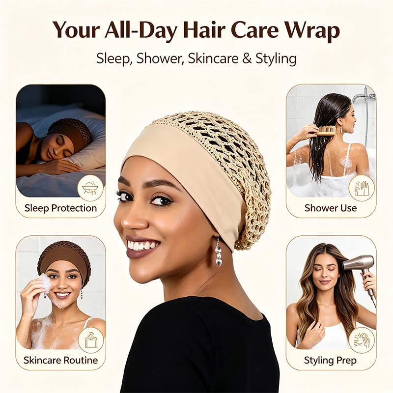 Serena Silk Bonnet Set | Soft, Stretchy Hair Protection for Sleeping 2