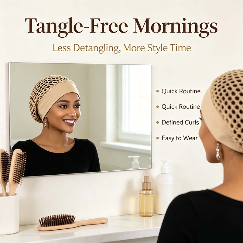 Serena Silk Bonnet Set | Soft, Stretchy Hair Protection for Sleeping 4