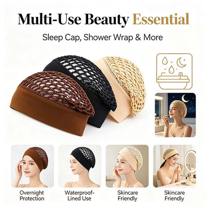 Serena Silk Bonnet Set | Soft, Stretchy Hair Protection for Sleeping 7