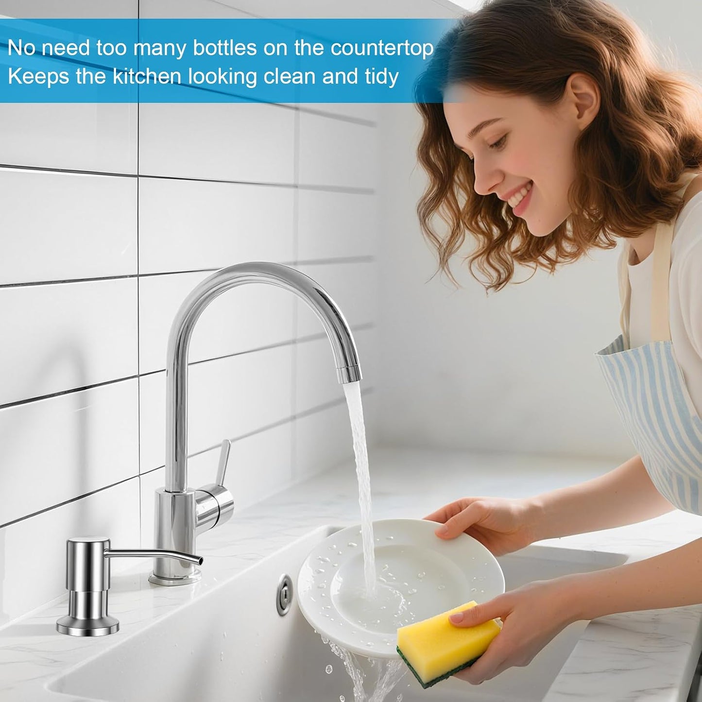 Sierra Kitchen Soap Dispenser | 39-Inch Hidden Tube, Durable Design 1