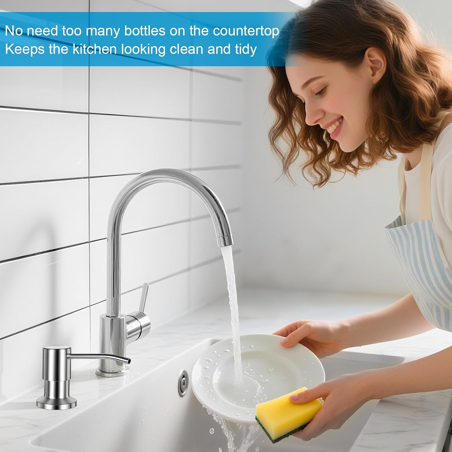 Sierra Kitchen Soap Dispenser | 39-Inch Hidden Tube, Durable Design 1