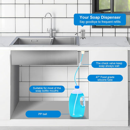 Sierra Kitchen Soap Dispenser | 39-Inch Hidden Tube, Durable Design 3