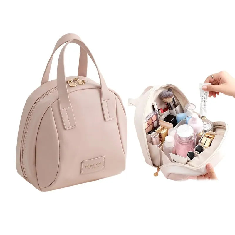 Sierra Travel Makeup Bag | Waterproof PU Leather, Multi-Layer Design 3