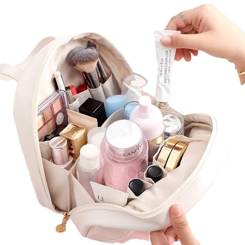 Sierra Travel Makeup Bag | Waterproof PU Leather, Multi-Layer Design 6
