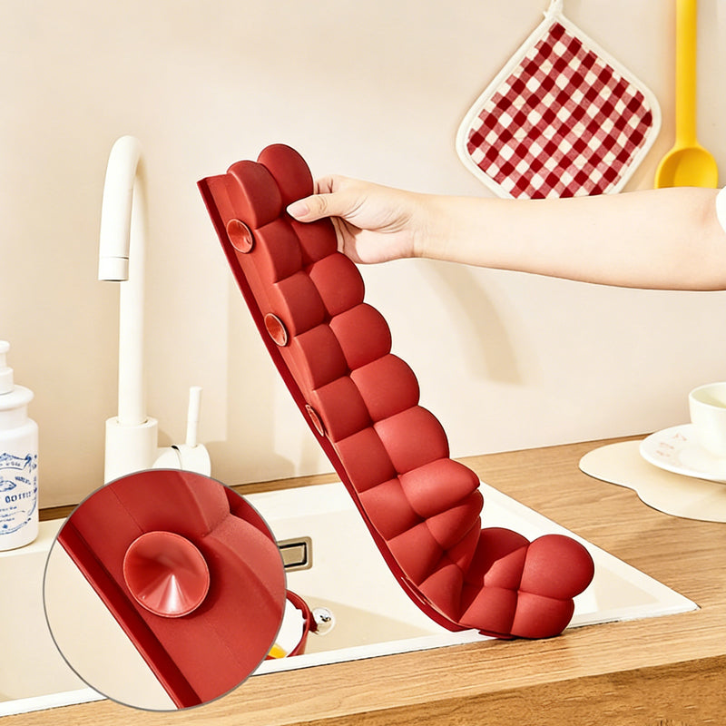 Sileo Sink Splash Guard | Silicone, Suction Cup Base for Kitchen and Bathroom 7