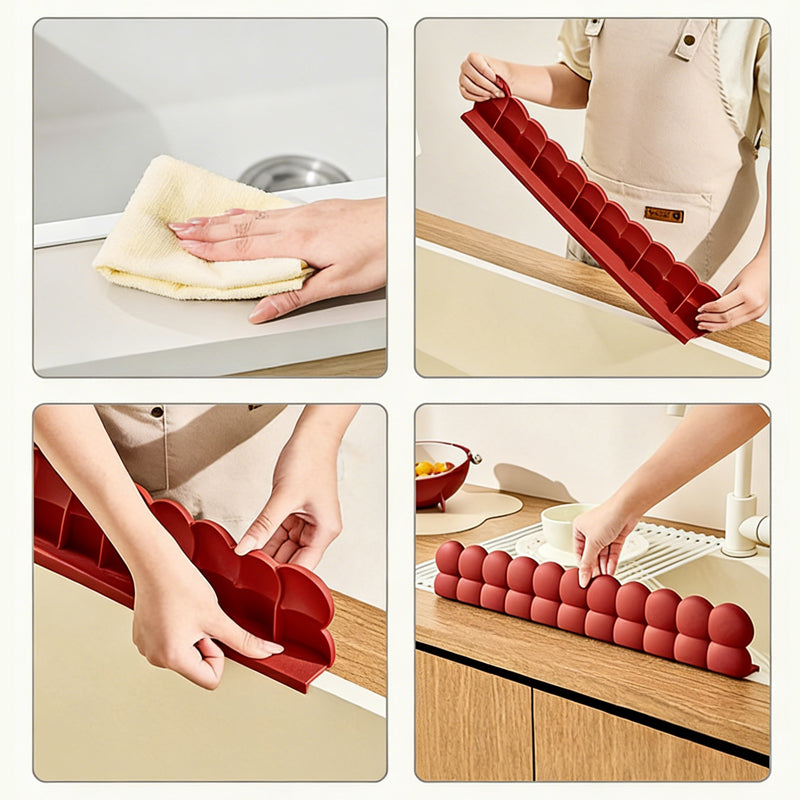 Sileo Sink Splash Guard | Silicone, Suction Cup Base for Kitchen and Bathroom 8