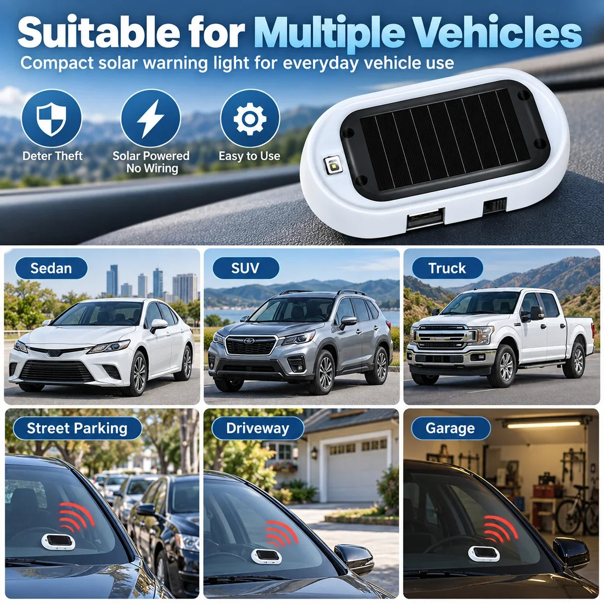 SolaGuard Security Light | Solar-Powered, Wireless LED Flashing Indicator 6