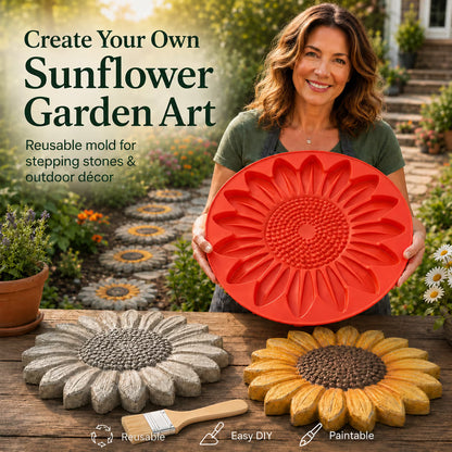 Sola Sunflower Mold | Reusable Garden Art for Custom Stepping Stones 9
