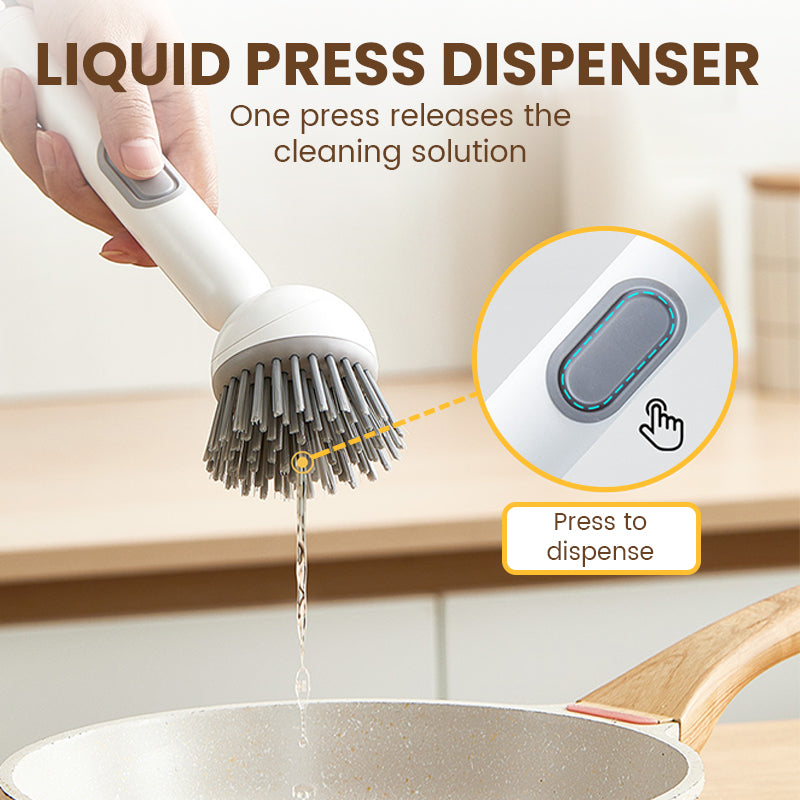 Sonic Clean Brush | Ergonomic Rotating Tool with Built-in Liquid Dispenser 8