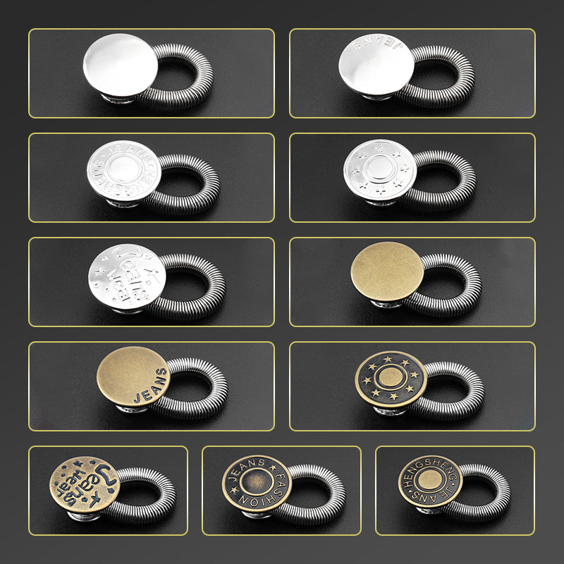 Sorin Waist Extender Button | Spring-Loaded Zinc Alloy for Jeans 3