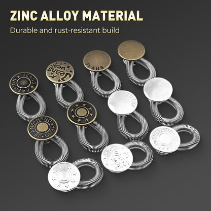 Sorin Waist Extender Button | Spring-Loaded Zinc Alloy for Jeans 7