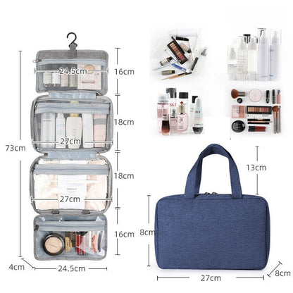 Talia Travel Toiletry Bag | Compact, Waterproof with Hanging Hook 12
