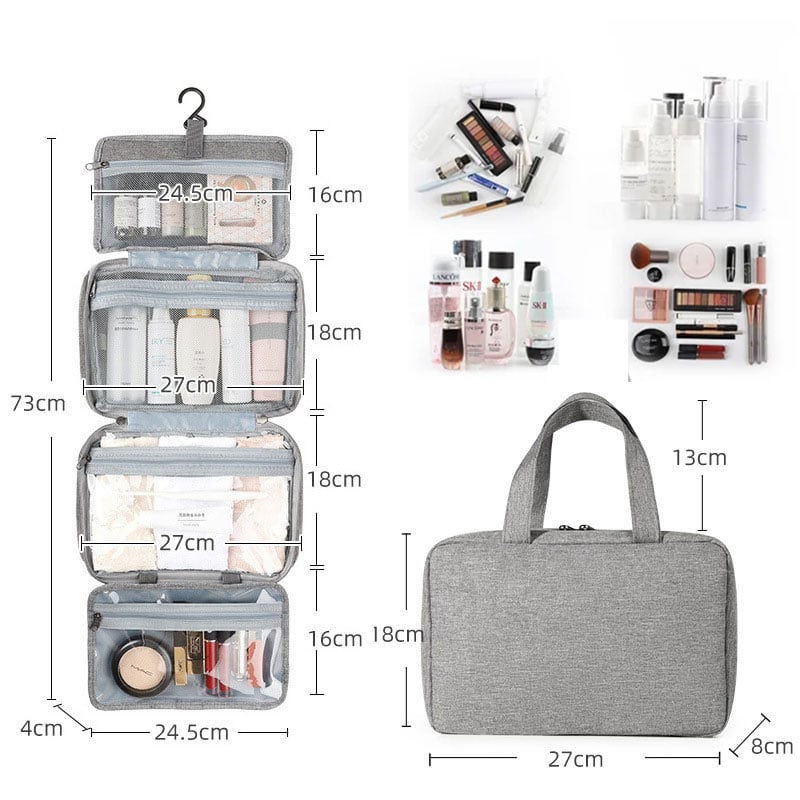 Talia Travel Toiletry Bag | Compact, Waterproof with Hanging Hook 8