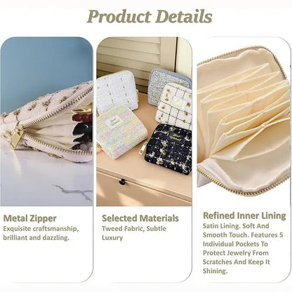 Tera Travel Jewelry Organizer | 5-Compartment Tangle-Free Storage Case 6