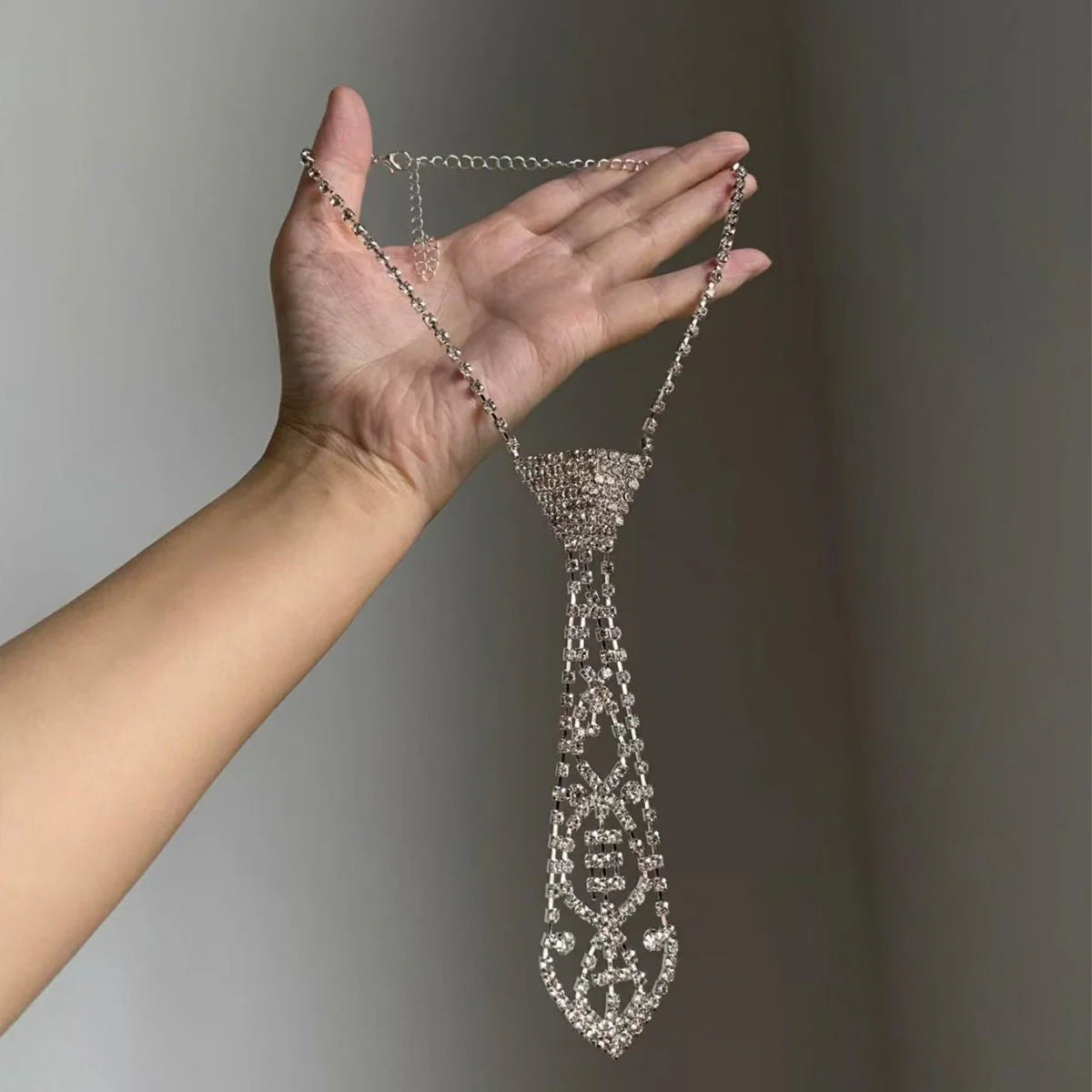 TwinkleTie Necklace | Elegant Crystal Design, Lightweight and Comfortable 3