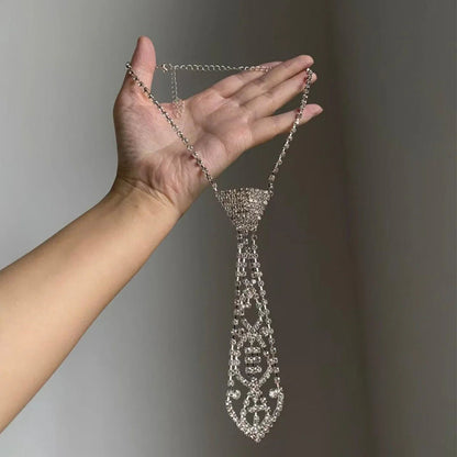 TwinkleTie Necklace | Elegant Crystal Design, Lightweight and Comfortable 3