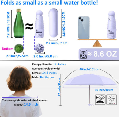Uplift Pocket Umbrella | Ultra-Compact, Hard Case 6