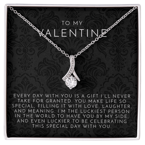 Valentine's Ribbon Necklace | Waterproof, Tarnish-Free 0