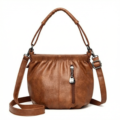 Vela Crossbody Bag | Soft PU Leather, Adjustable Strap, Three Zippered Compartments 1