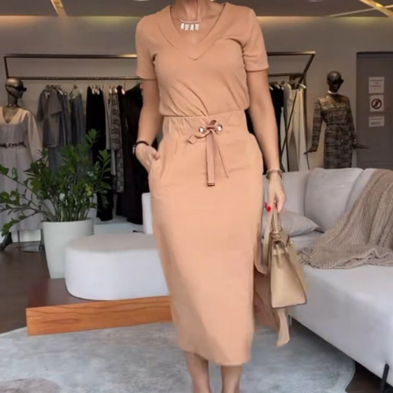 Vera V-Neck Top and Skirt Set | Stylish, Comfortable 2