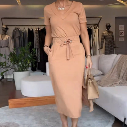 Vera V-Neck Top and Skirt Set | Stylish, Comfortable 2