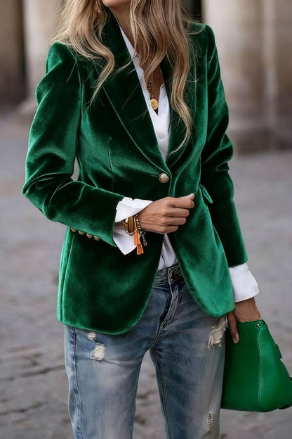 Vera Velvet Blazer | Slim-Fit, Luxurious Texture 1