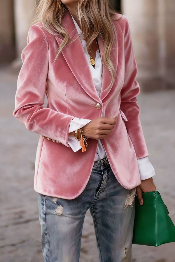 Vera Velvet Blazer | Slim-Fit, Luxurious Texture 10