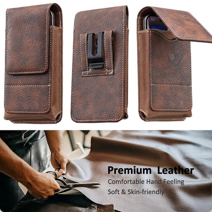 Vexo Phone Pouch | Multi-Pocket Leather Holster with Magnetic Closure 1